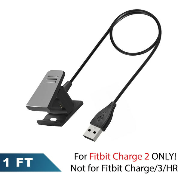 2x USB Charging Cable Clip Charger Cord Replace fit for Fitbit Charge 2 Tracker